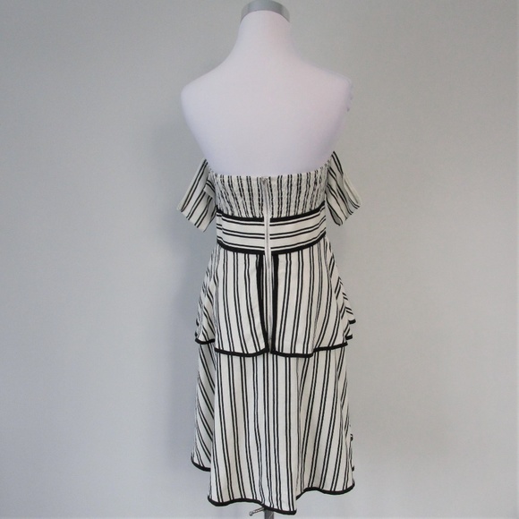 NWT Endless Rose Stripe Off Shoulder Ruffle Dress - Picture 6 of 8